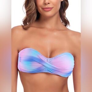 Ocean Blues Women's Strapless Swimsuits for Women Bandeau Bikini Top